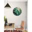 Horloge murale en verre trempé abstrait bleu sarcelle, décor d'art moderne, horloge surdimensionnée pour la maison, art mural unique, horloge décorative, pendaison de crémaillère-30815770-30815783