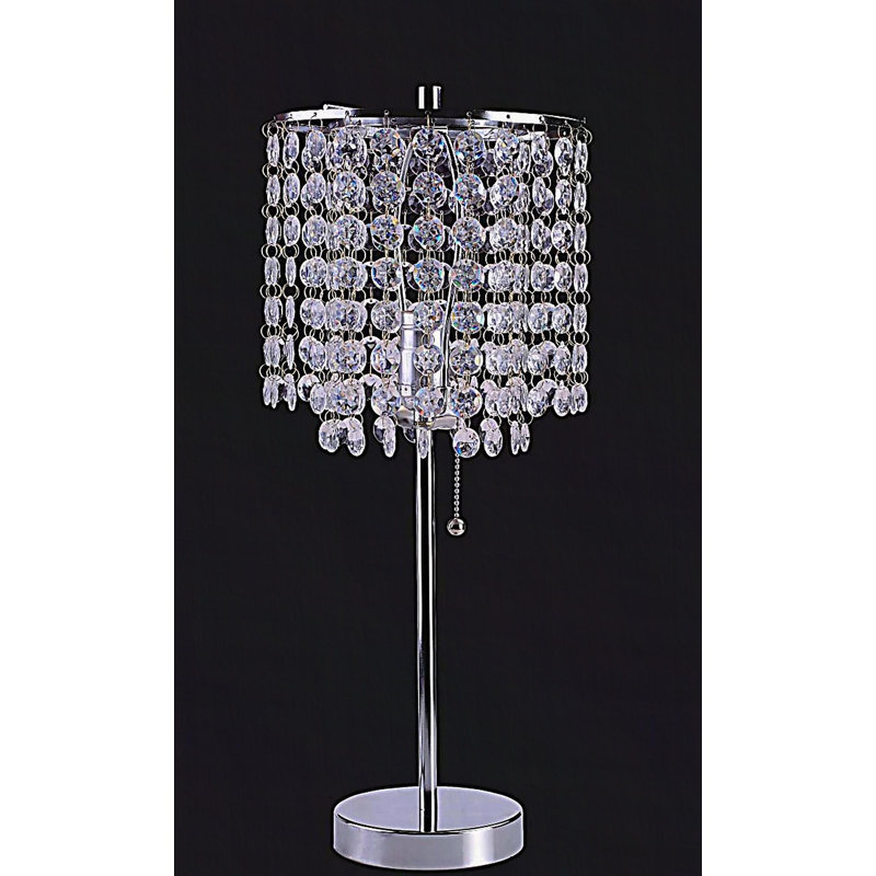 LAMPE DE TABLE EXTRAIRE 19 "EN CRISTAL DE CRISTAL 19" (1PC / CTN) (0,43 / 4,22), Chrome chrome