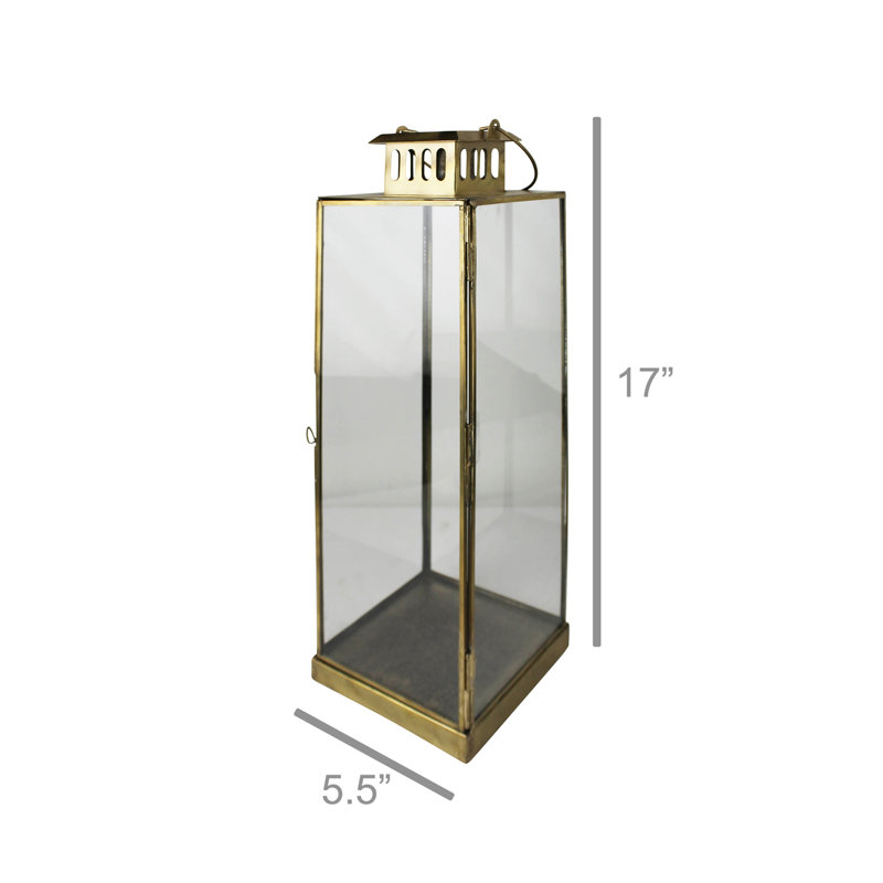 Lanterne de table, H 17 po x l 5,5 po x P 5,5 po