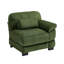 Canapé en velours côtelé avec 1 coussin, vert