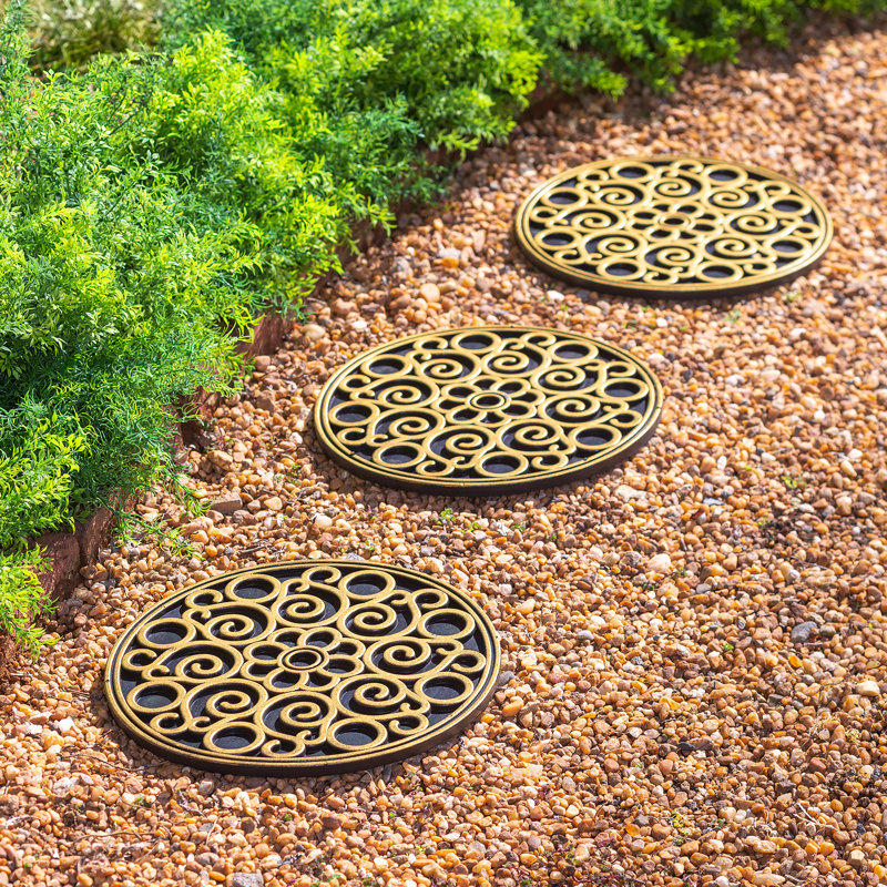 Hultgren Weather Resistant Rubber Stone Stepping Stone