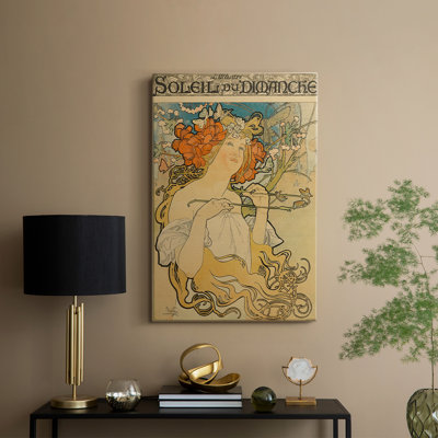 L'Illustré Soleil du Dimanche -Gallery Wrapped Canvas by Alphonse Mucha