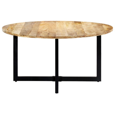 Schrade Mango Round Wood Top Dining Table