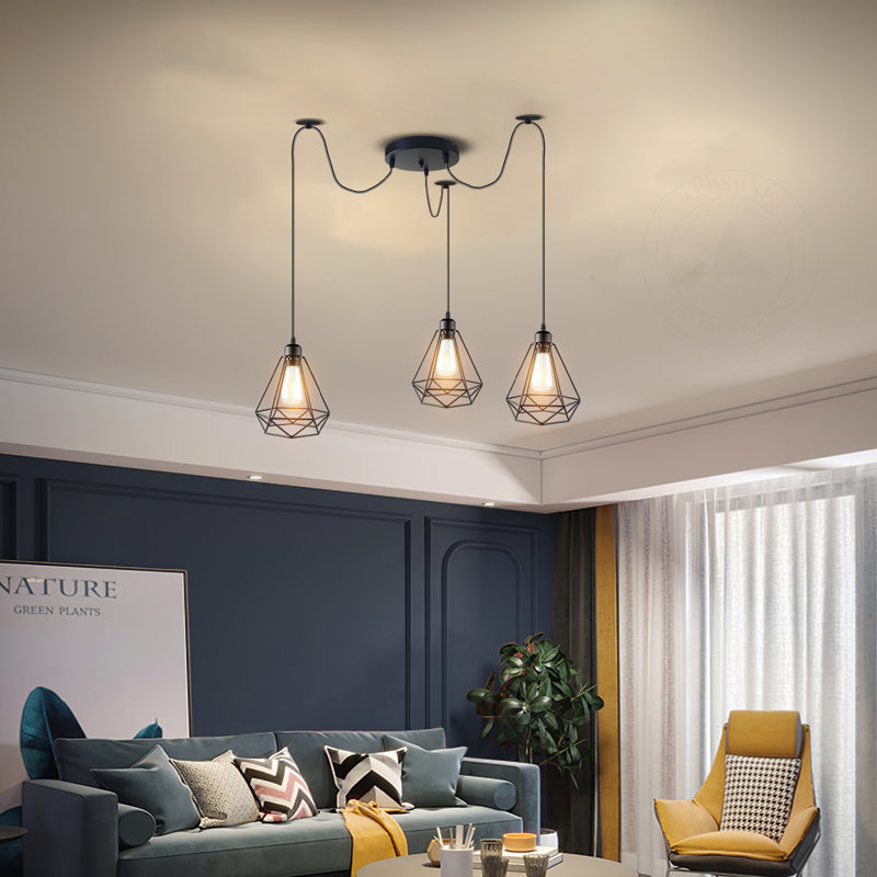 Herrell 3 - Light Black Cluster Pendant, Yes