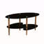 Table basse noire ovale en verre