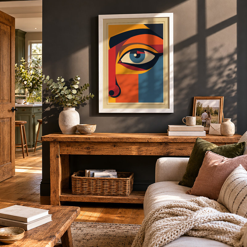 Abstract Eye Study Modern - Print, A3 - 42.0 x 29.7 cm, White