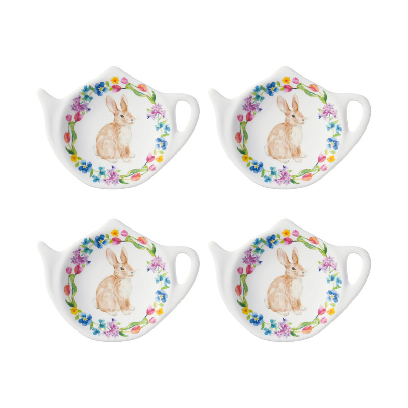 Set of 8 Teabag Holder Hello Easter