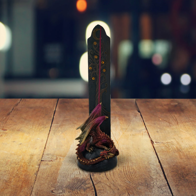 11.25"H Red Dragon Incense Burner