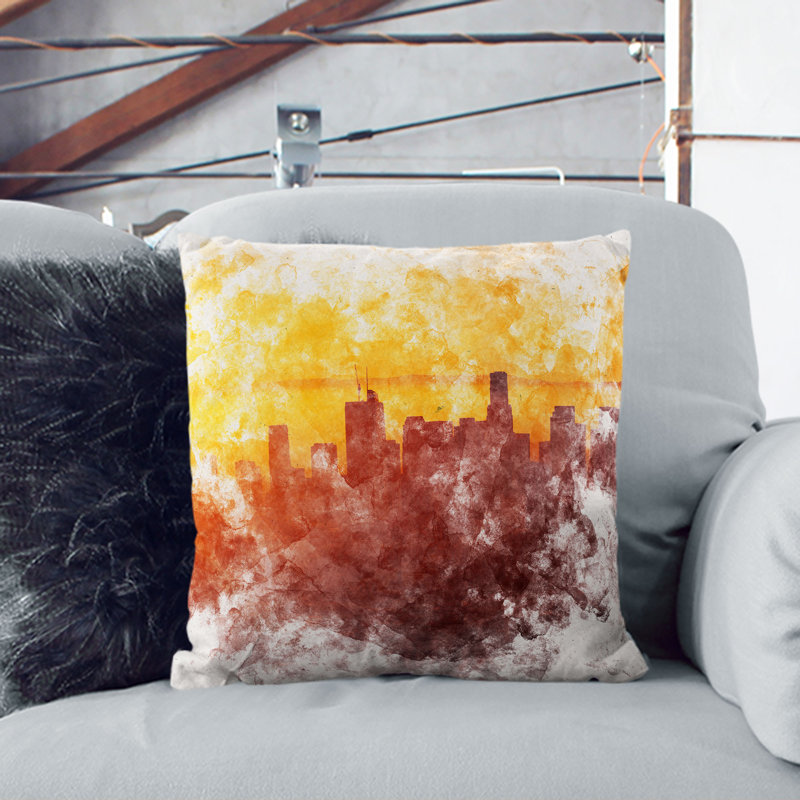 Square Throw Cushion, 40cm H x 40cm W x 15cm D