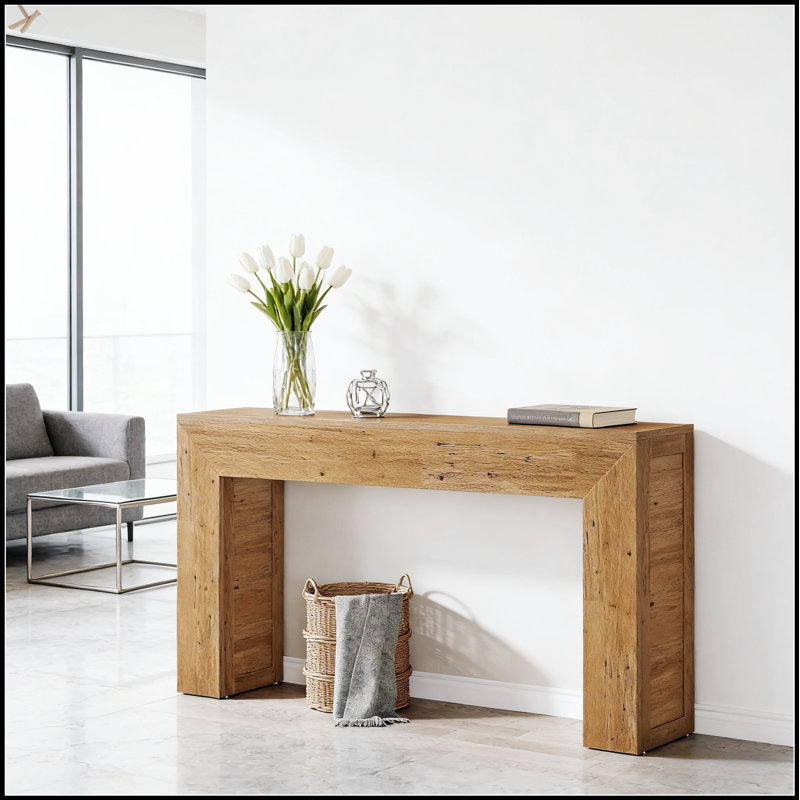 Practical Entry Table, Rustic Console Table With High-Strength Top And Industrial-Grade Sealed Surface For Durability And Easy Maintenance