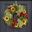 26" Sunflower and Hydrangea Fall Wreath