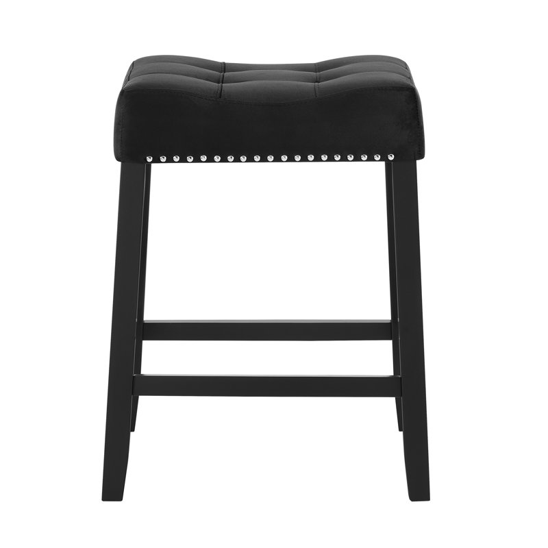 Stylish and Functional Velvet Upholstered Counter Stool for Modern Kitchen and Bar Areas