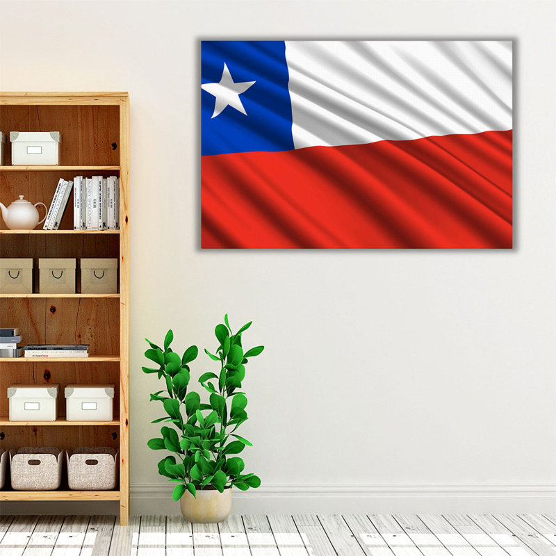 Drapeau du Chili, impression sur toile, H 20 po x l 30 po