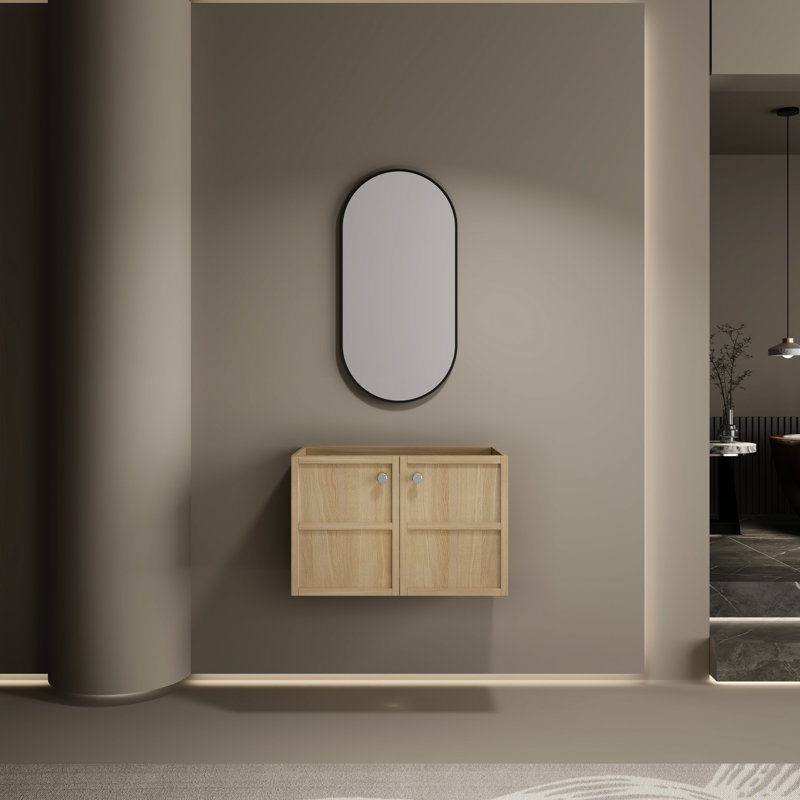 30" Bathroom Storage, Oak Plywood, Organized Area 29.61 In. Deep Vanity In Oak, Plywood Construction With Ample Space, 30"