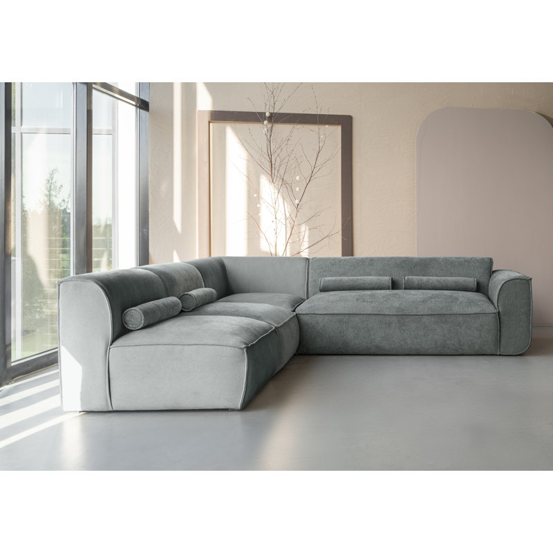 Flex Felix 6 Seater Corner Sofa , Olive, Left Hand Facing