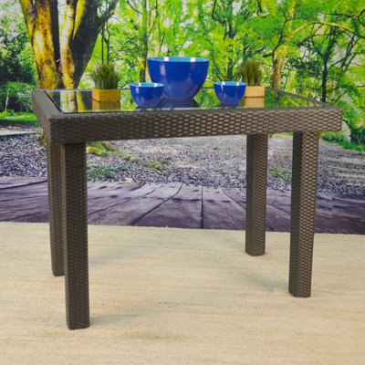 Jeiry Rectangular Glass Outdoor Bar Table