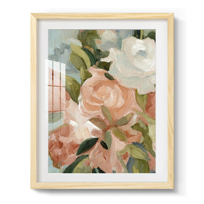 Motif rétro I, Papier encadré naturel, Blanc