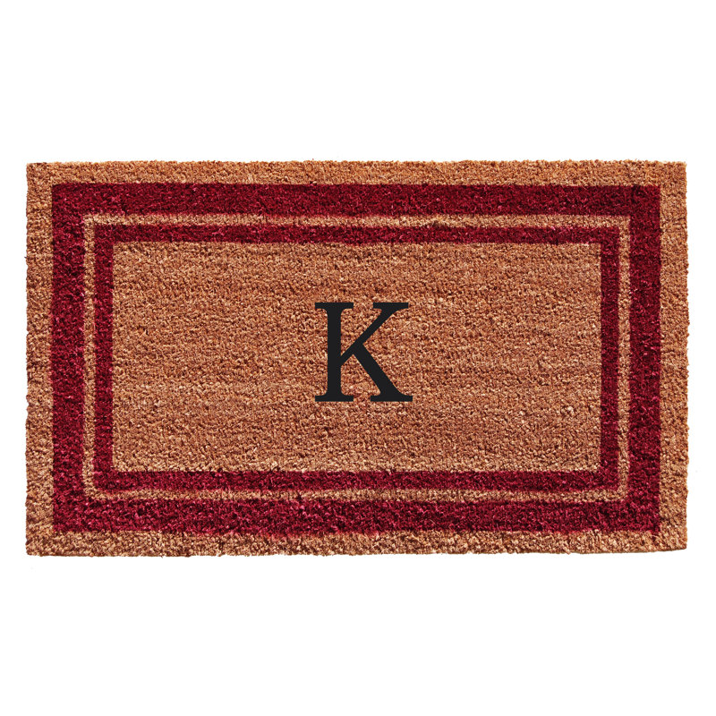 Tapis d'entrée antidérapant Stortz, Bourgogne / Brun, K, Rectangle 1 pi 6 po x 2 pi 6 po