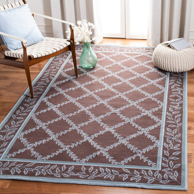 Hollander Hand-Hooked Wool Brown Area Rug