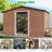 Outdoor Storage Shed, Large Metal Aluminum Waterproof Tool Sheds With Lockable Door-113909486-113909488