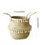 Étagère à papier en bois, panier tressé en jonc de mer avec pompon, cache-pot avec poignées, style bohème, panier décoratif en osier pour plantes d'intérieur, décoration intérieure, 5 tailles-335483525