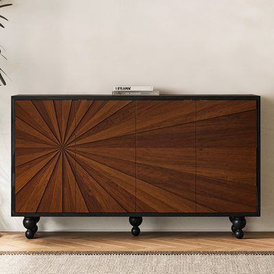 Modern Brown Solid Wood Sideboard
