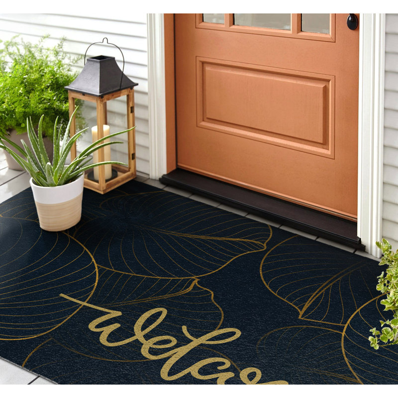 Non-Slip Floral Outdoor Doormat