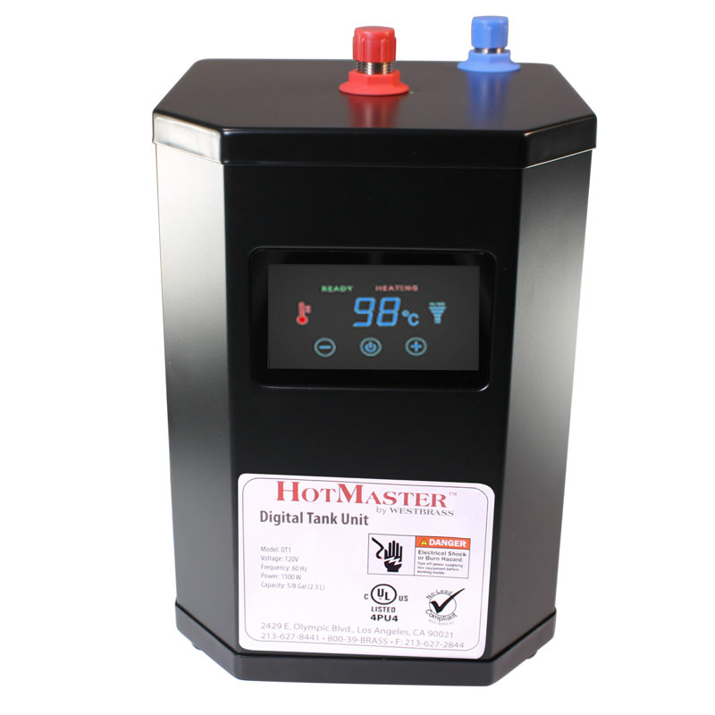 Robinet distributeur d'eau chaude et froide à 2 poignées 10 po avec réservoir de chauffage et système de filtration Contemporary