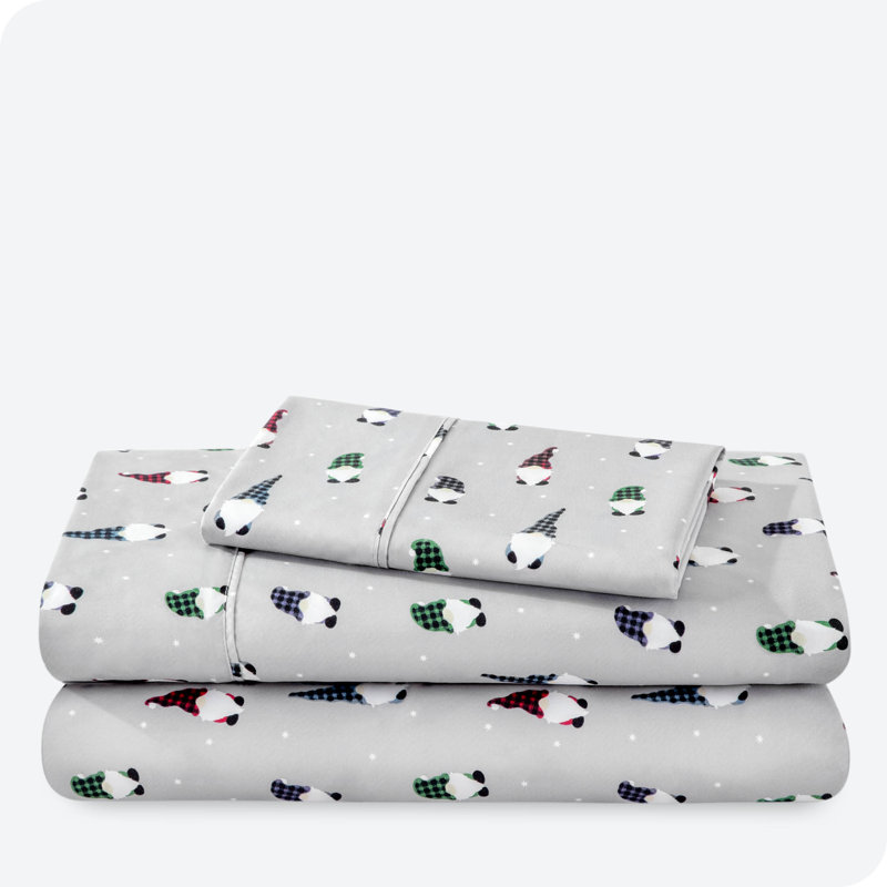 Twin Snowdrift Plaid Microfiber Deep Pocket Sheet Set