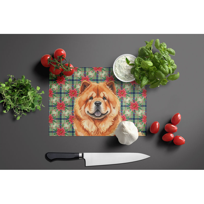 Planche à découper en verre Red Chow Chow