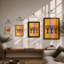 Lobster Trio Pop Art - Framed Print-609696597-609696595