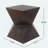 Concrete Side Table With Rustic Hand-Carved Texture And Unique Symmetric Form – Weather-Resistant Accent For Patio, Garden, Or Balcony-1326738298