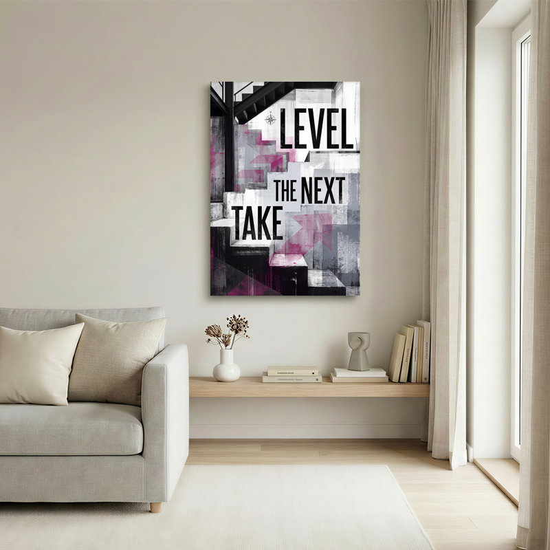 Art mural sur toile noir et rose, H 48 po x l 32 po