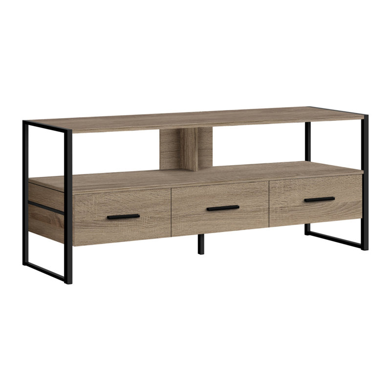 Meuble télé pour téléviseur de 65 po ou moins Hallatrow, Taupe