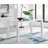 Eubanks High Gloss 6 Seat Rectangular Dining Table Set with Faux Leather Upholstered Dining Chairs-834681246