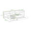 Lit plateforme simple en L en bois avec lit gigogne simple, tiroir de rangement, tablettes et station de charge-47150537