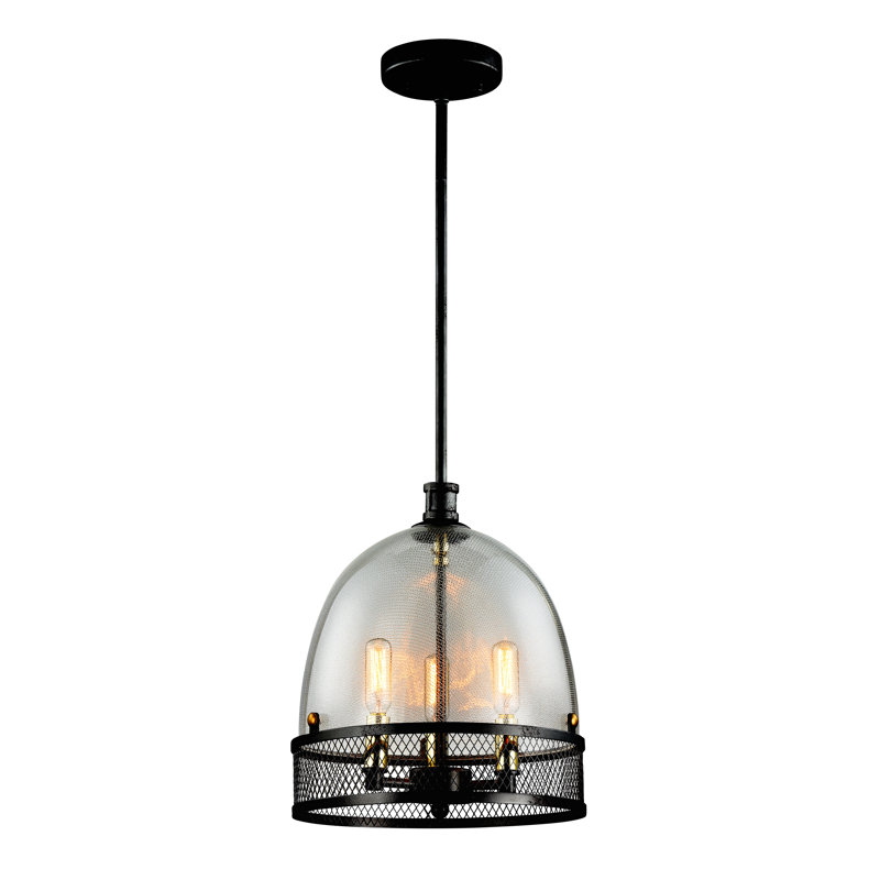 3 - Light Single Pendant, Dark Bronze