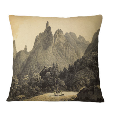 Nature Of South America Vintage III - Traditional Printed Throw Pillow