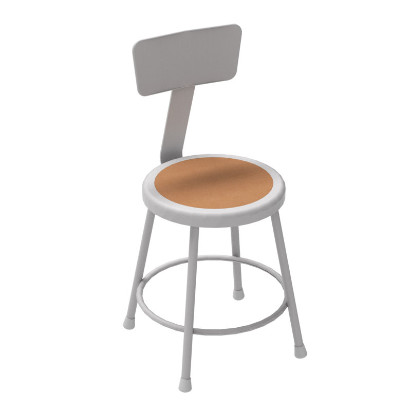 Tabouret d'appoint en métal, Inclus, 18 po, Métal
