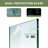 34-35.4" W x 72" H Pivot Shower Door with 1/4" 6mm Tempered Glass, Chrome-121870784