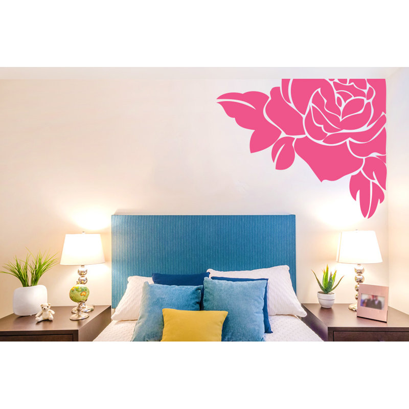 Plants & Flowers Non-Wall Damaging Wall Decal, Large, Pink