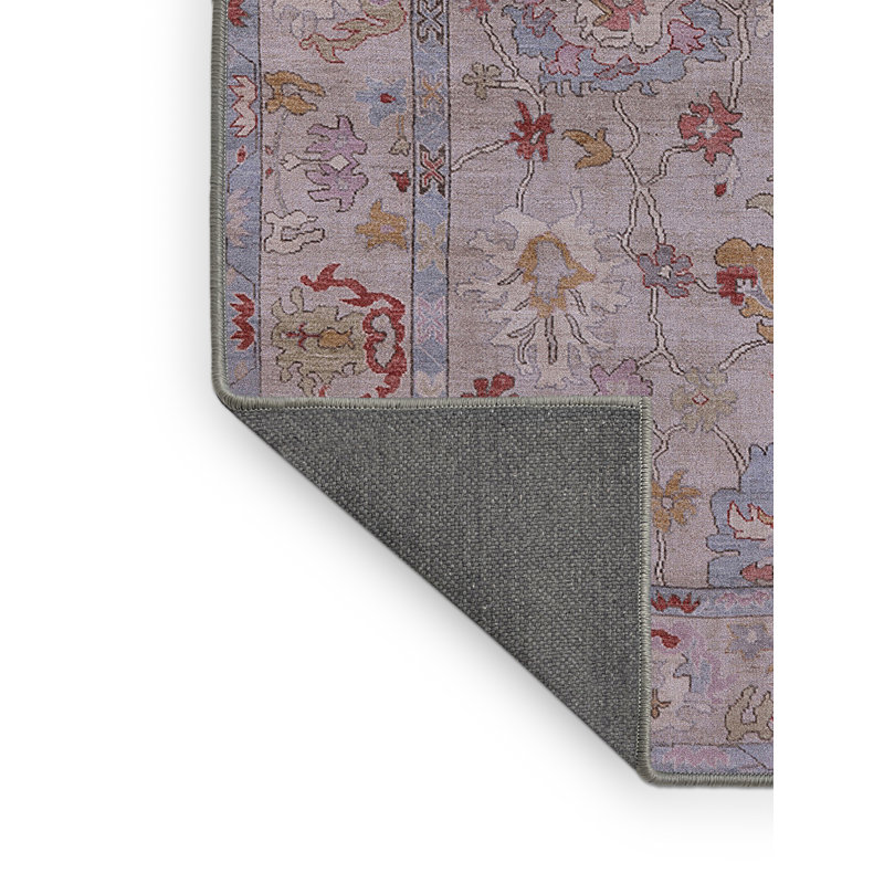 Tapis oriental rose / rouge / jaune Roxby, Rectangle 7 pi x 9 pi