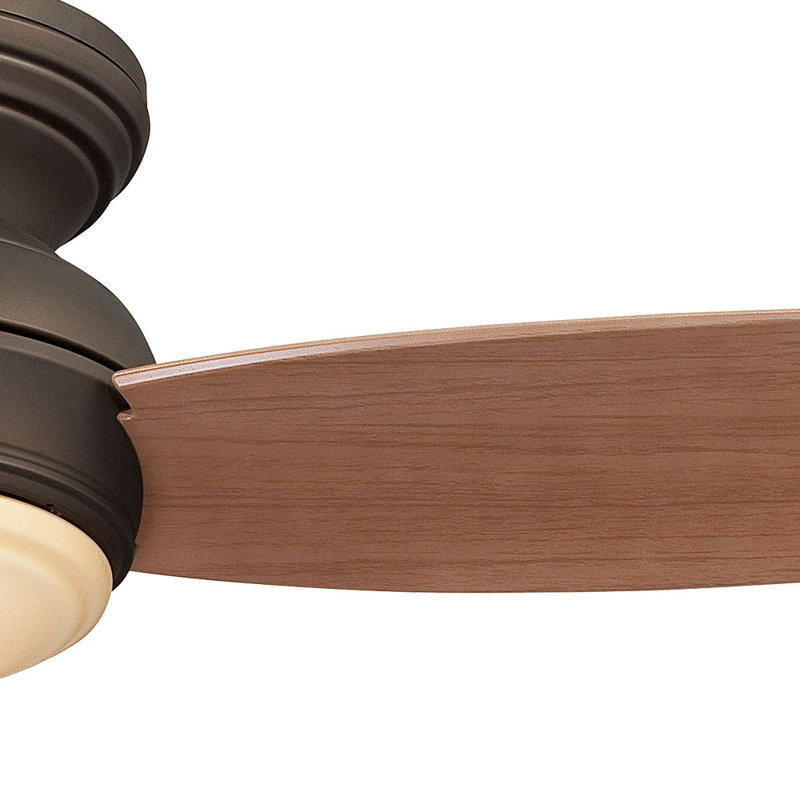 52" Concept 3 - Blade Outdoor LED Propeller Ceiling Fan with Wall Control and Light Kit Included, Oil Rubbed Bronze