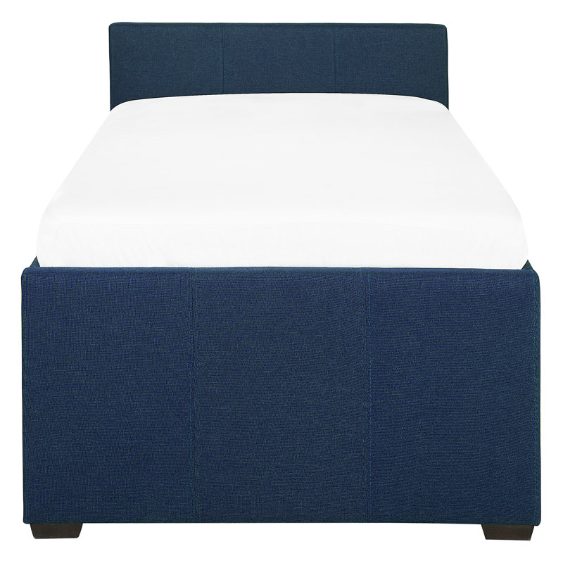 Shannen Upholstered Twill Bed, Blue