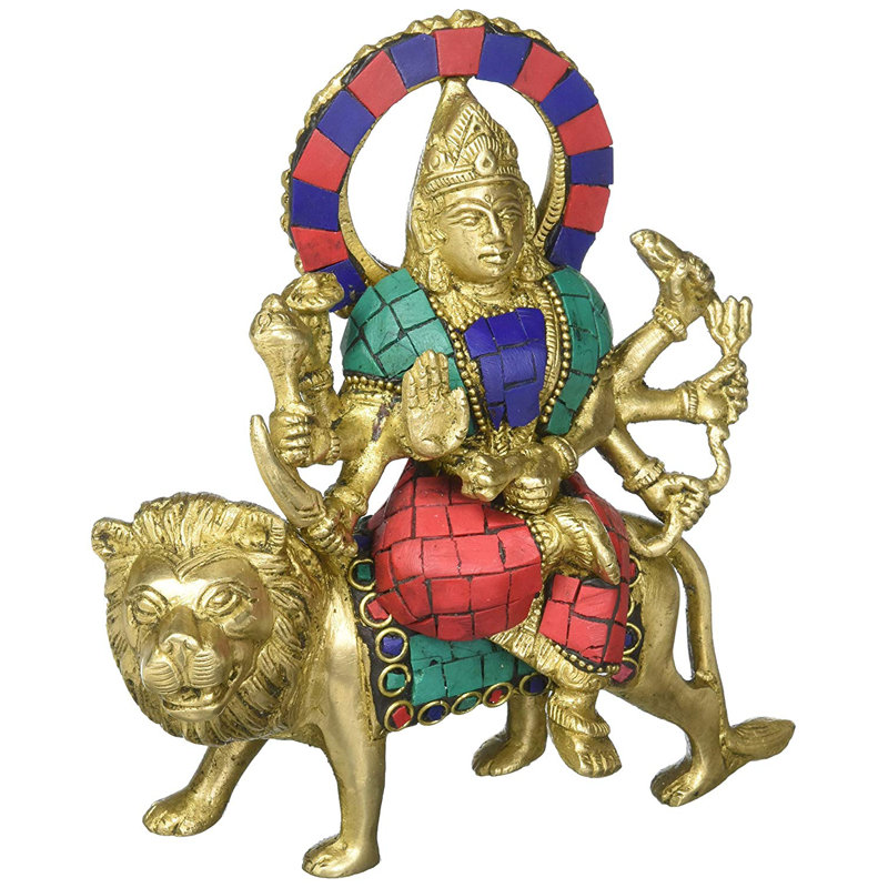 Gironde, mère de Durga assise sur un tigre