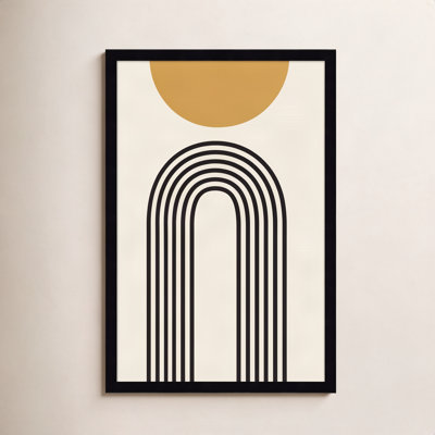 Retro Mountain Sunrise Print