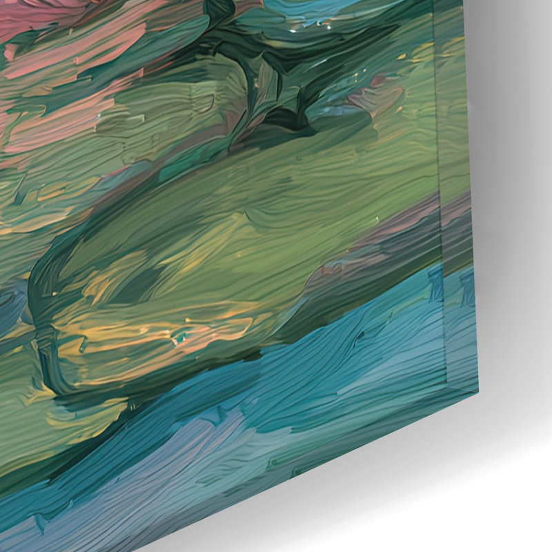 Art mural en verre épique 12 po x 12 po «Pig Fish» par Rich Monet, H 12 po x l 12 po