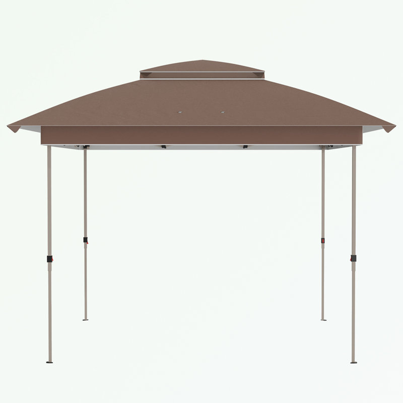 Outdoor Height Adjustable Gazebo with Netting and Carry Bag