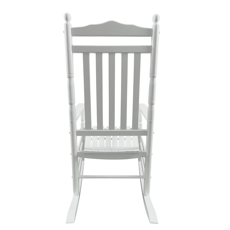 White Balcony Porch Rocking Chair For Adults - Outdoor Rocker, White