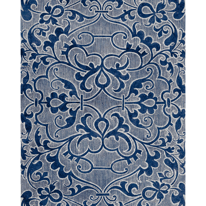 Indigo Addiction Floral Wallpaper Roll